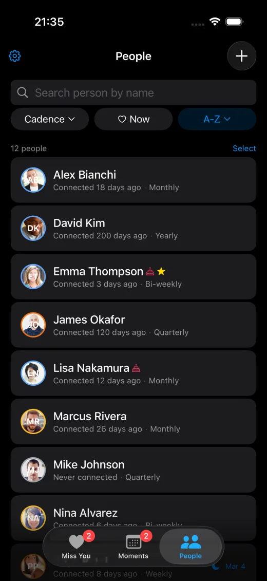 People — dark mode