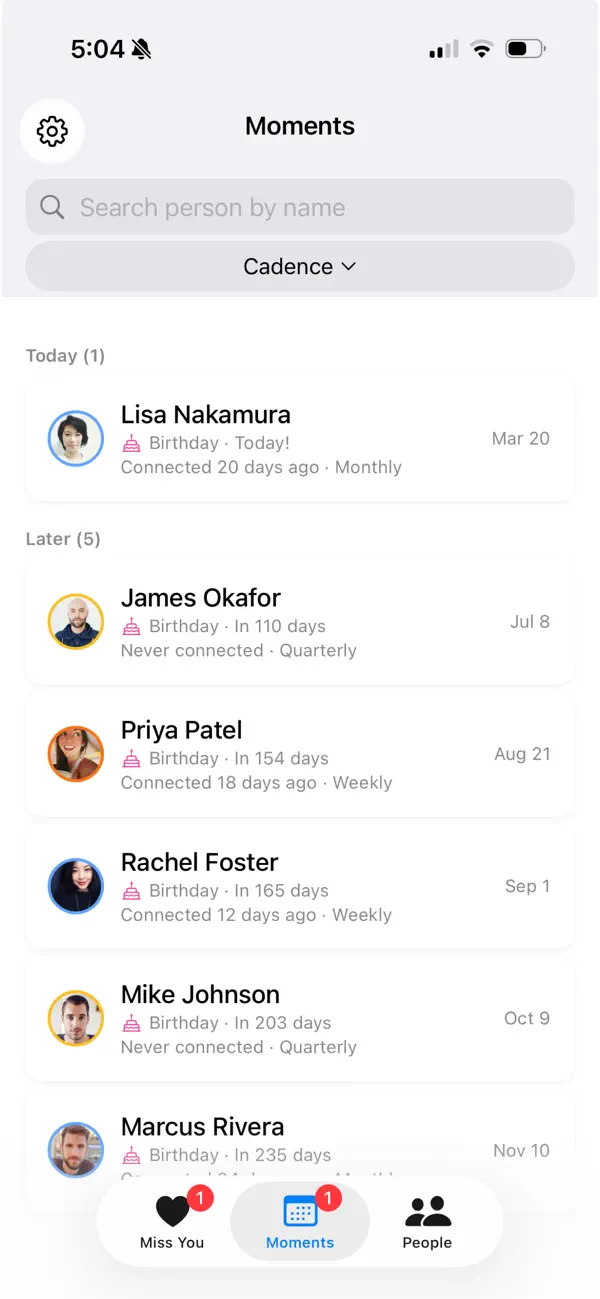 Connected app screenshot 2